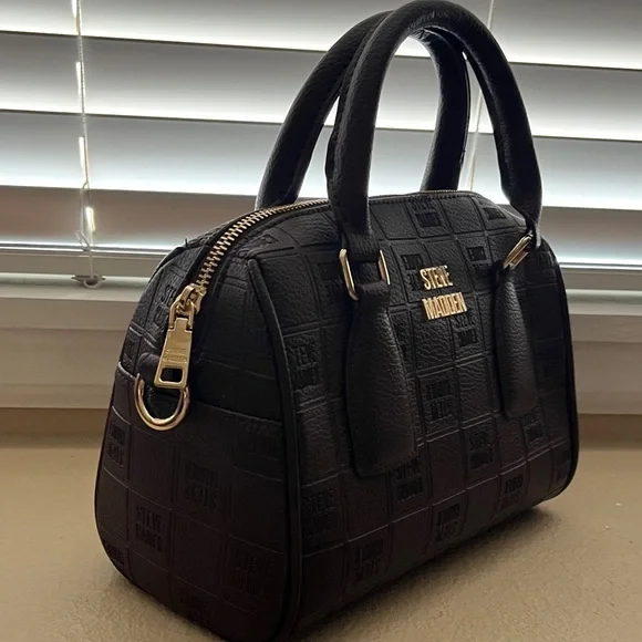 Steve Madden Brown Faux Leather Embossed Handbag - Picture 3 of 5